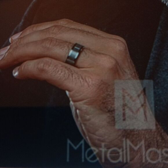 Tungsten Carbide Brushed Comfort Fit Ring Silver Size 10 New - Picture 3 of 5
